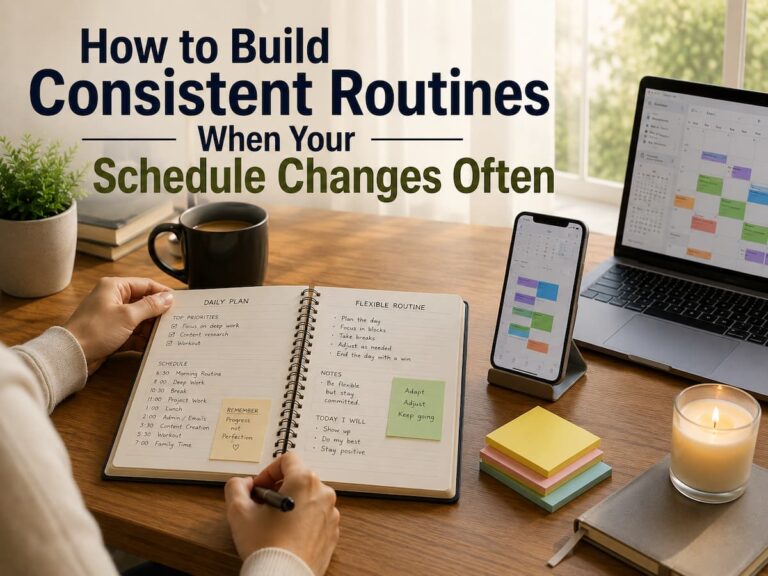 How to Build Consistent Routines When Your Schedule Changes Often